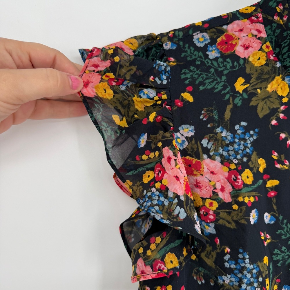 MADEWELL X NO. 6 SILK BEACON DRESS NWT SIZE 0 GARDEN BOUQUET FLORAL SUMMER - Picture 9 of 9